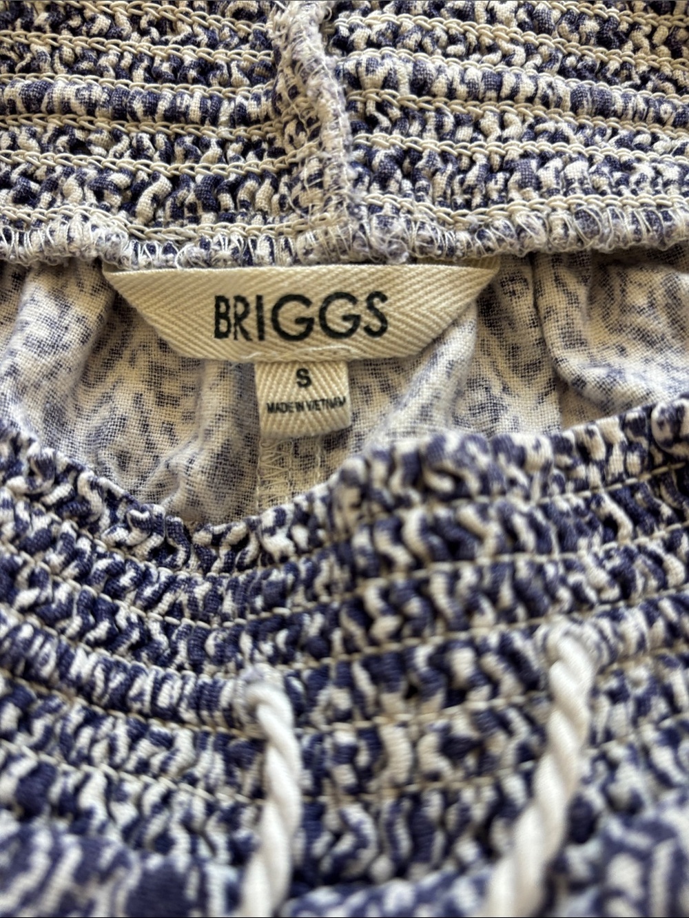 Briggs New York Navy and White Geometric Drawstring Shorts - Picture 2 of 4
